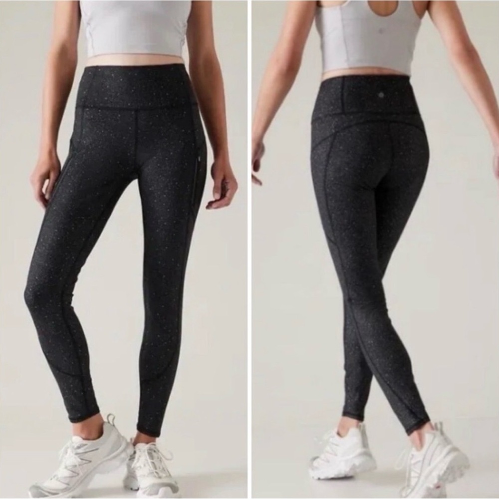 Athleta Rainier Reflective Tights Speckled Leggings. Size XS